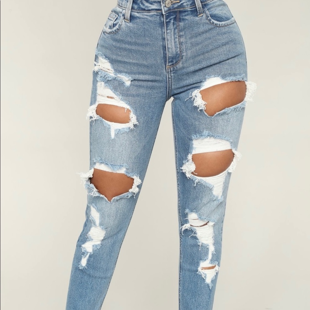 High rise ankle jeans